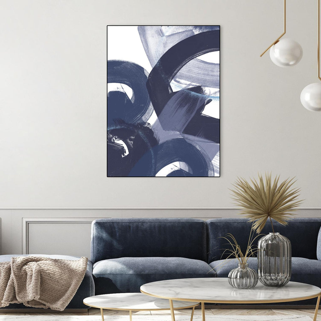 Blue on Blue II by June Erica Vess on GIANT ART - blue abstract