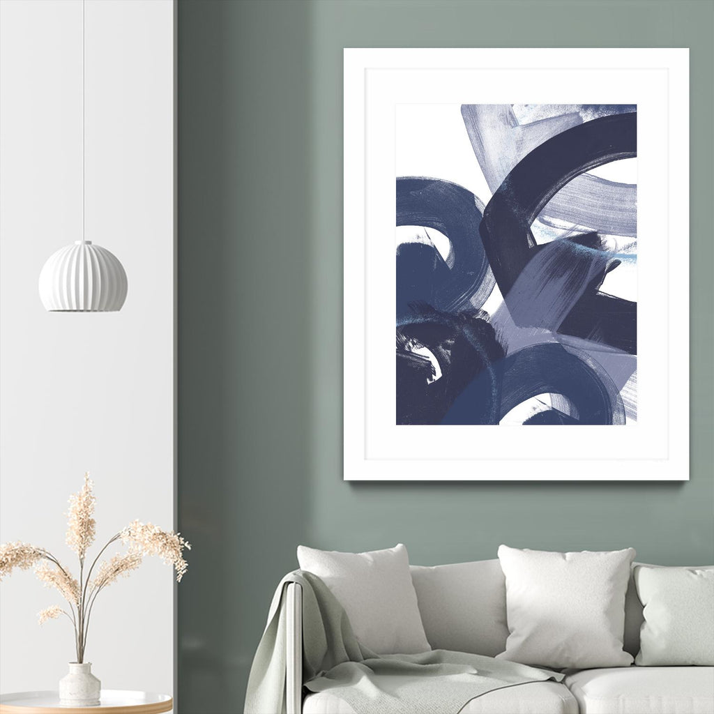 Blue on Blue II by June Erica Vess on GIANT ART - blue abstract