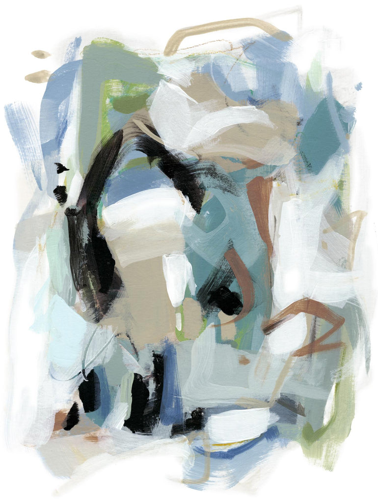 Automne III par Christina Long sur GIANT ART - abstrait bleu