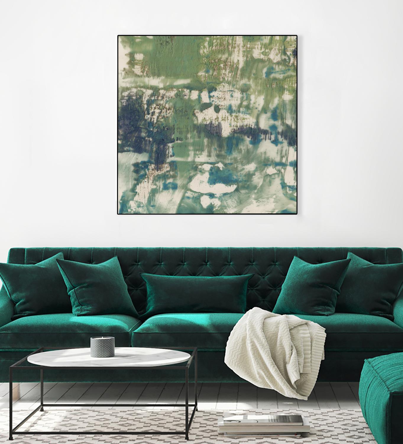 Obscured Horizon I by Jennifer Goldberger on GIANT ART - green abstract