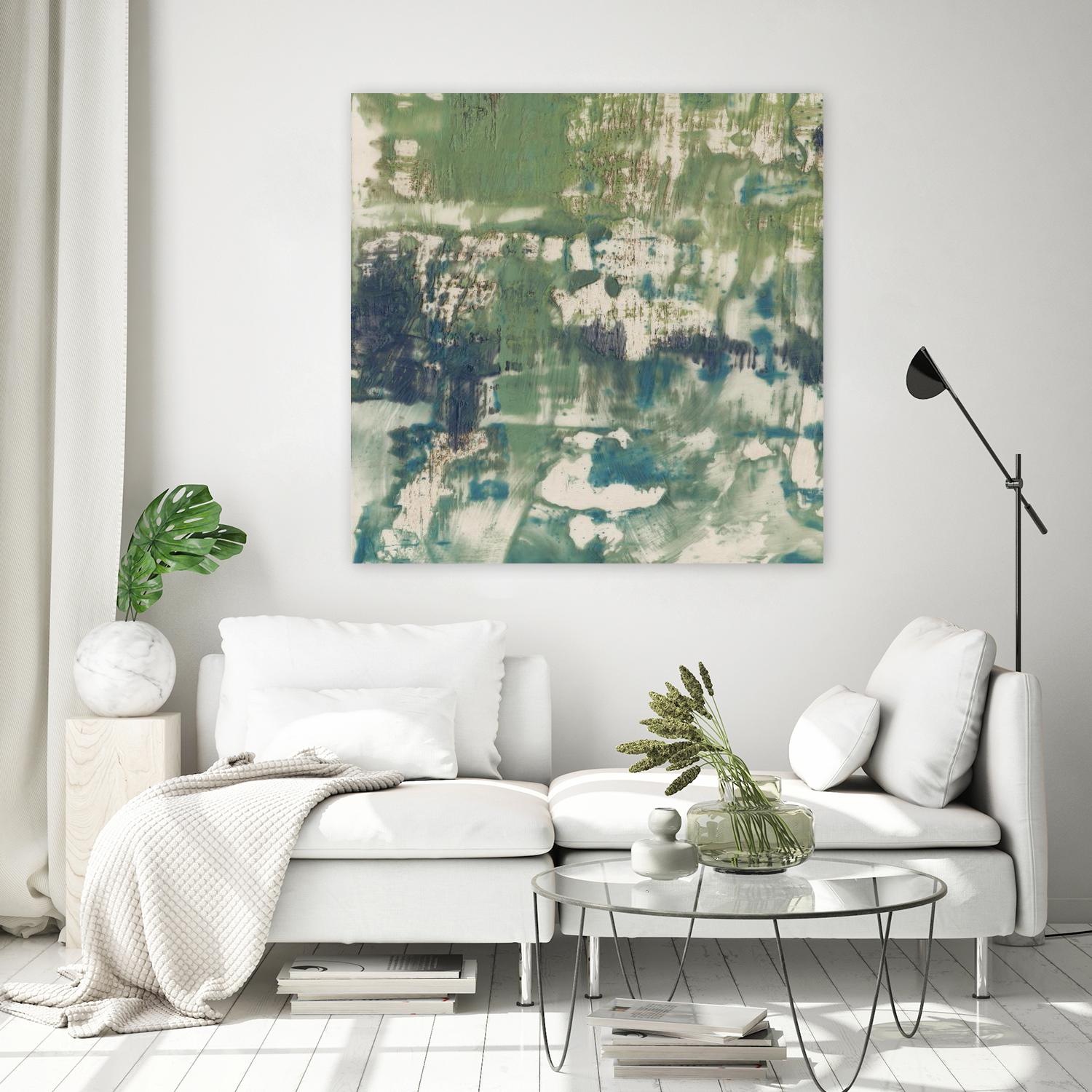 Obscured Horizon I by Jennifer Goldberger on GIANT ART - green abstract