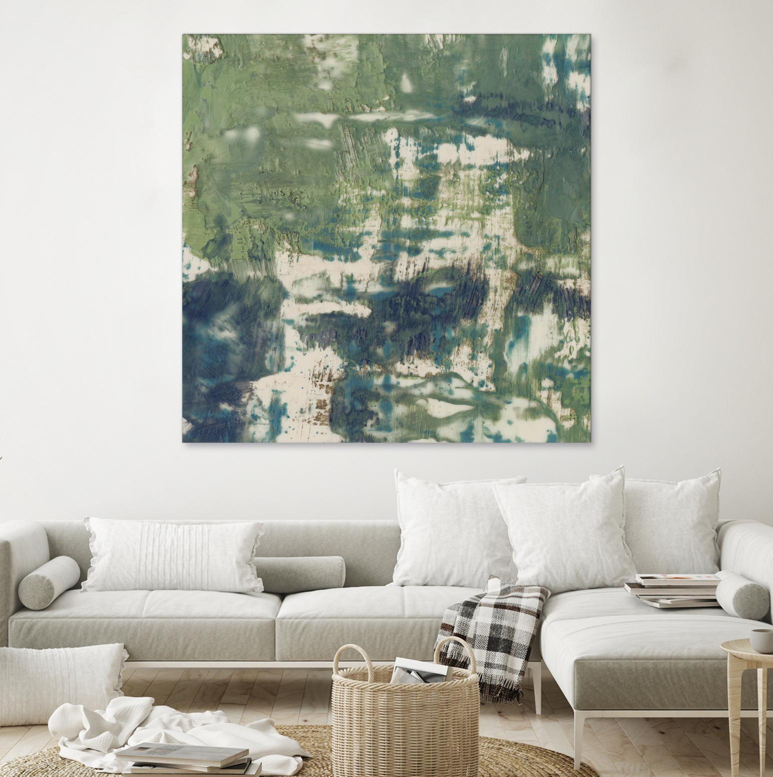 Obscured Horizon II by Jennifer Goldberger on GIANT ART - green abstract