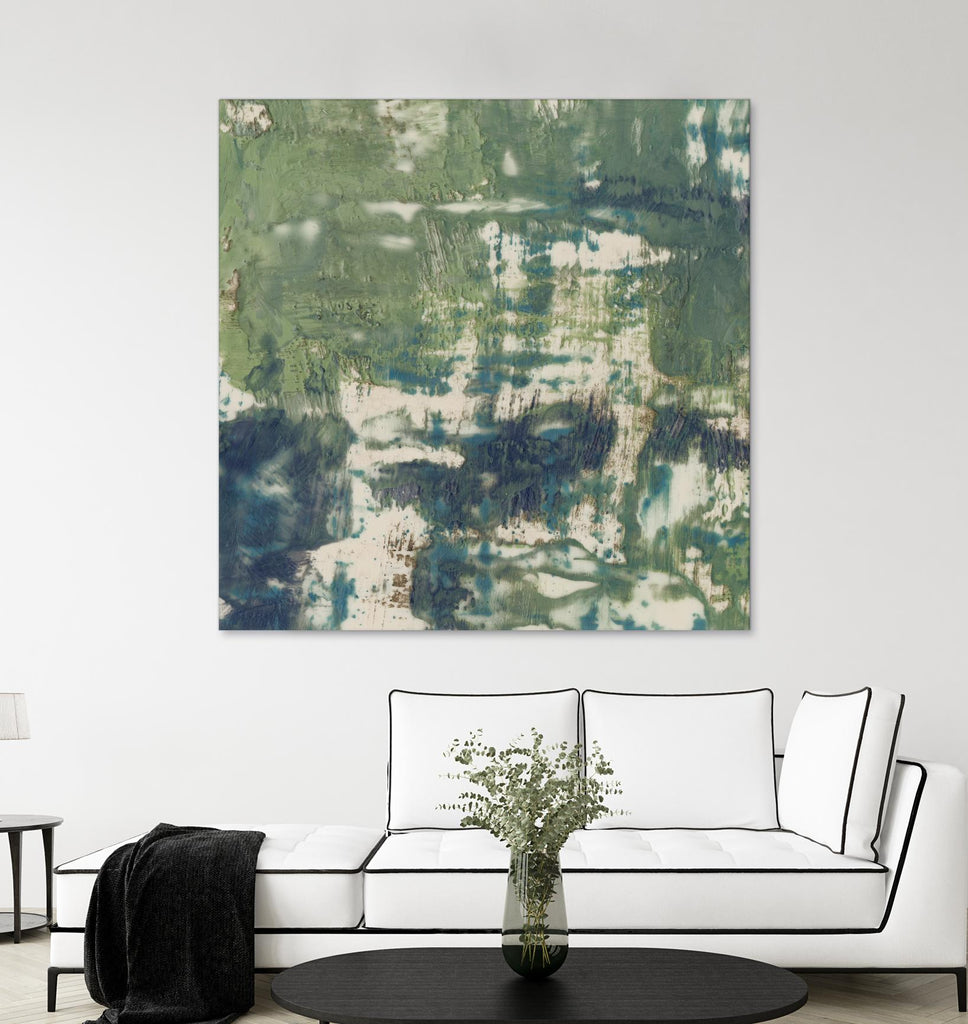 Obscured Horizon II by Jennifer Goldberger on GIANT ART - green abstract