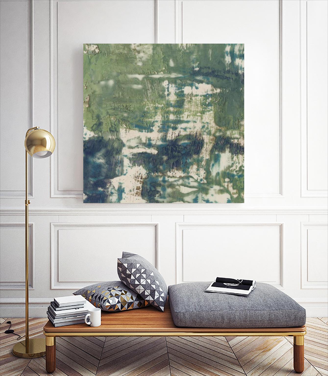 Obscured Horizon II by Jennifer Goldberger on GIANT ART - green abstract