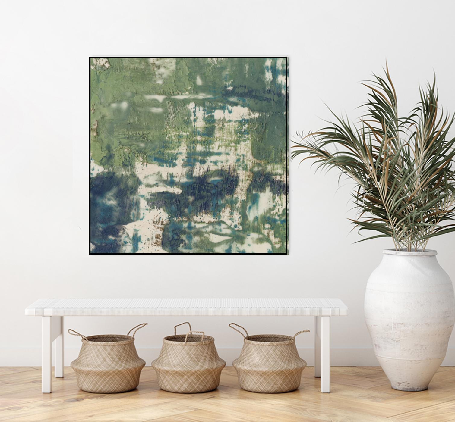 Obscured Horizon II by Jennifer Goldberger on GIANT ART - green abstract