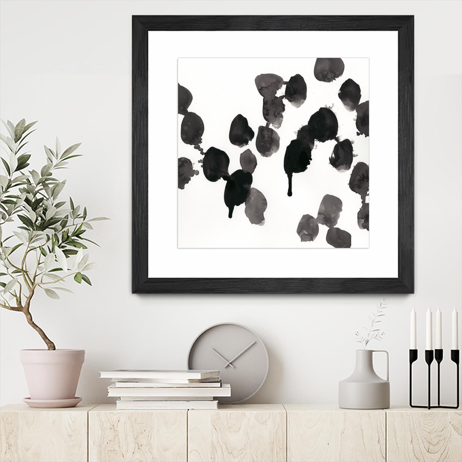 Monochrome Gestures VII by June Erica Vess on GIANT ART - black abstract