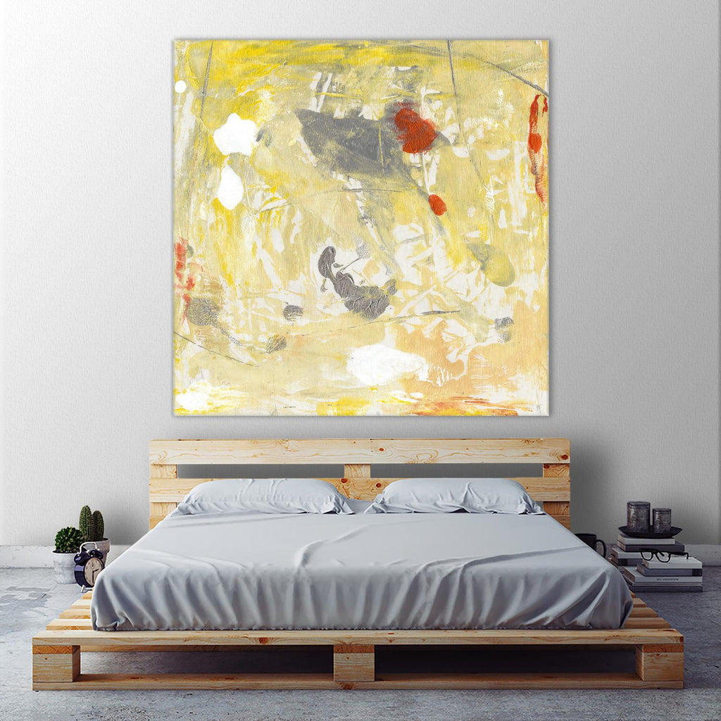 Lemon Jostle I by Tim OToole on GIANT ART - yellow abstract
