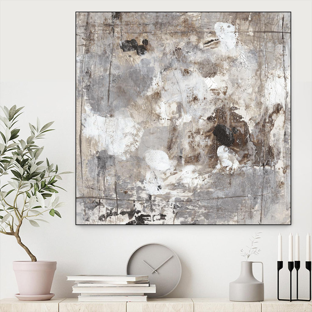 Neutral Jostle I by Tim OToole on GIANT ART - brown abstract