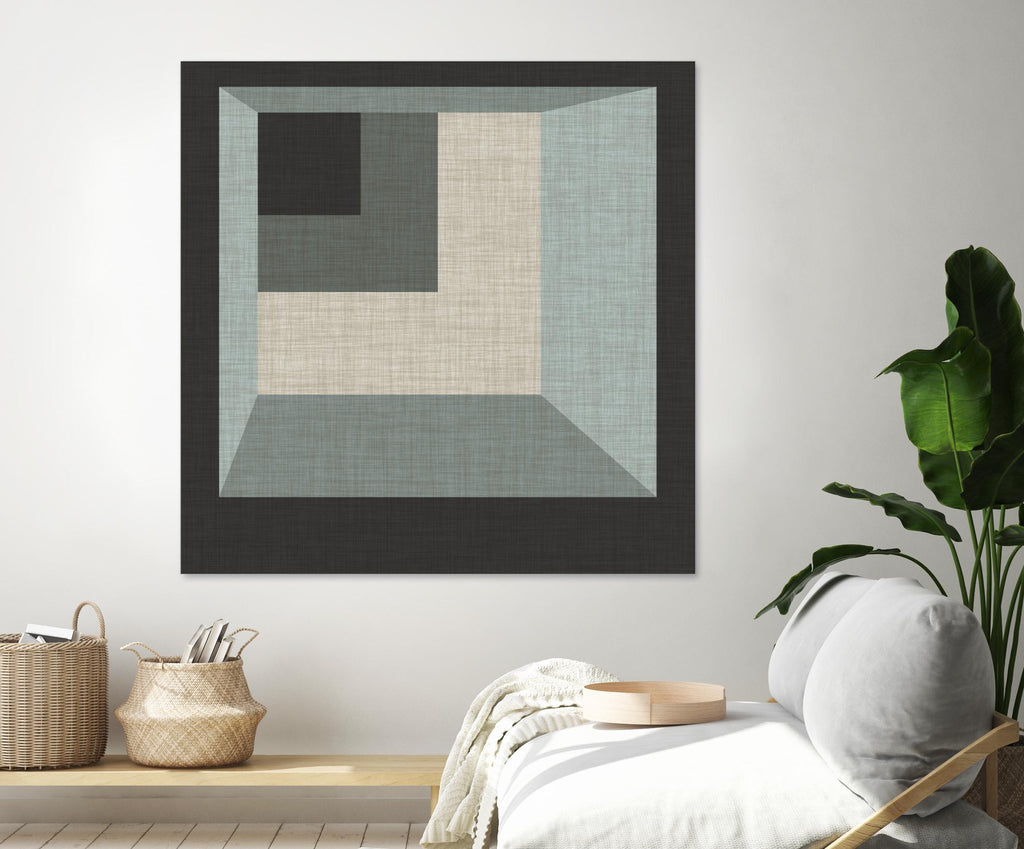 Geometric Perspective I by June Erica Vess on GIANT ART - green abstract