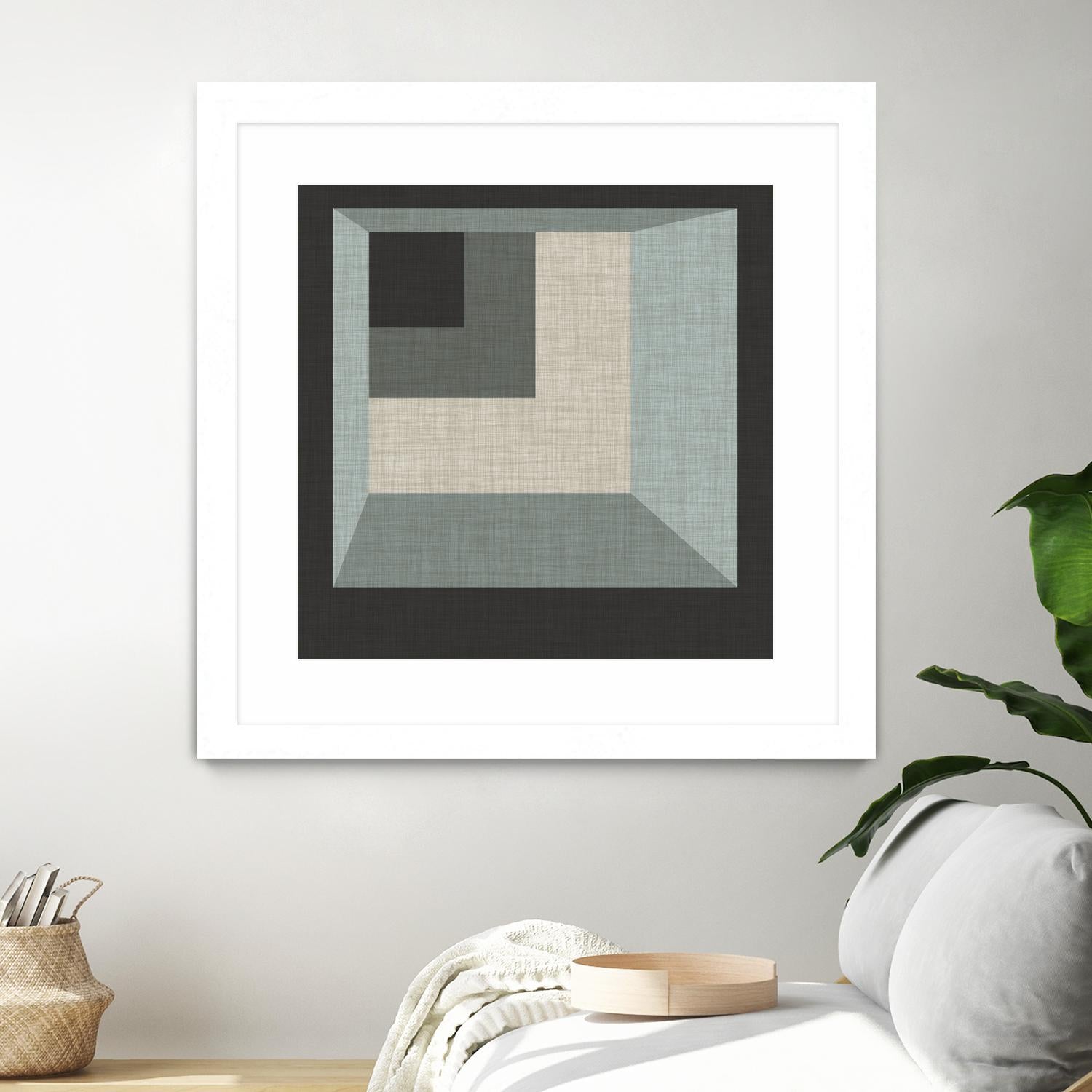 Geometric Perspective I by June Erica Vess on GIANT ART - green abstract