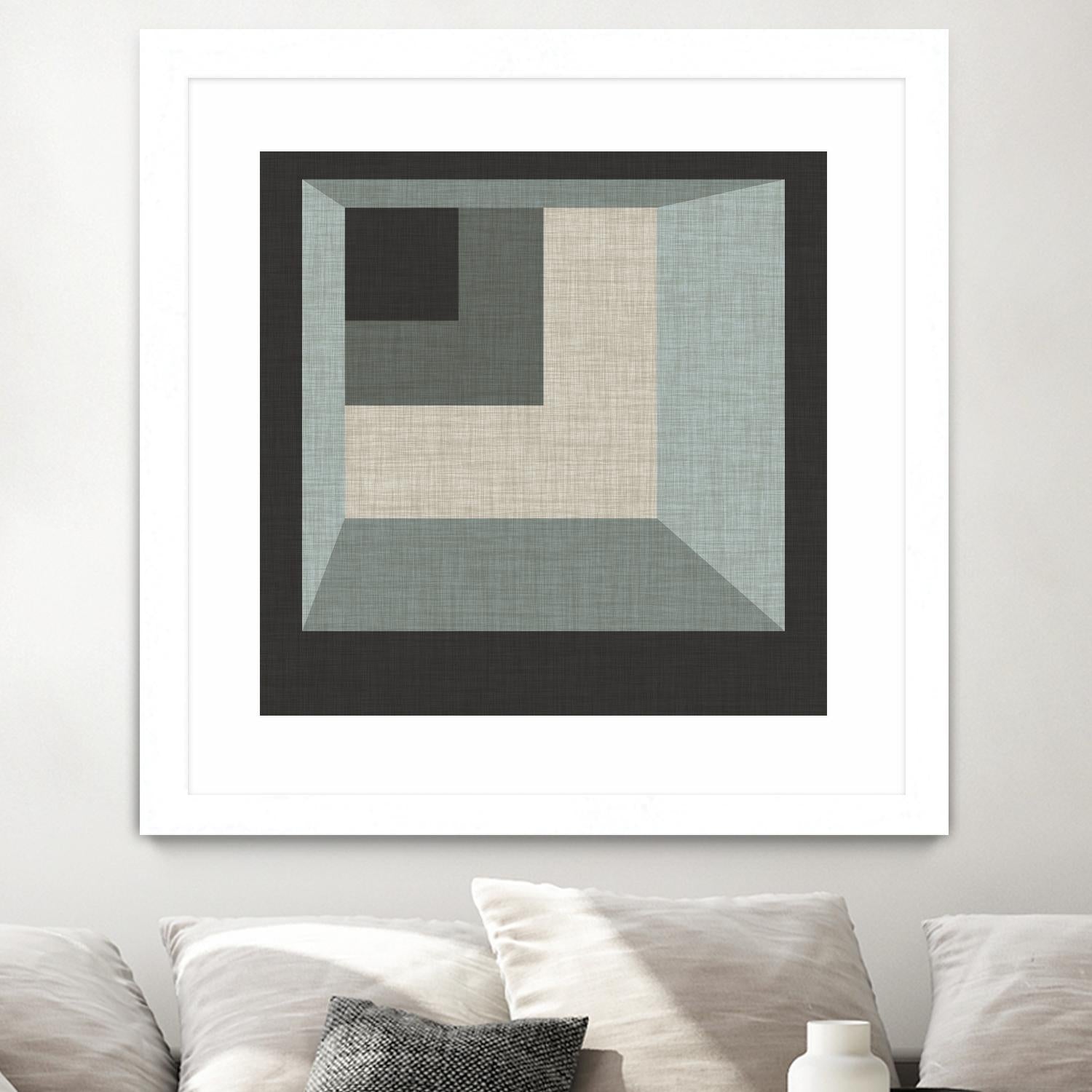 Geometric Perspective I by June Erica Vess on GIANT ART - green abstract