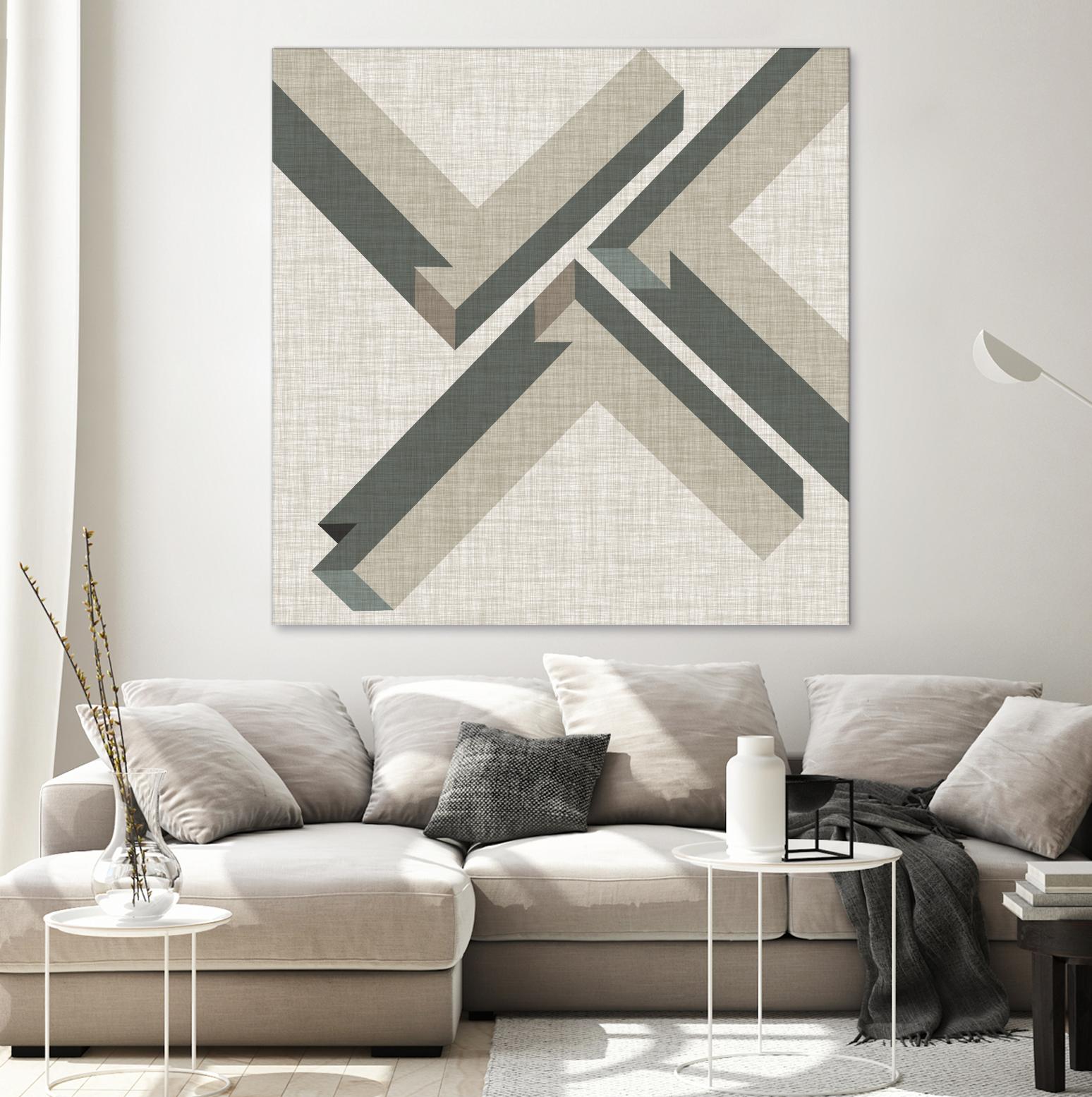 Geometric Perspective IV by June Erica Vess on GIANT ART - green abstract