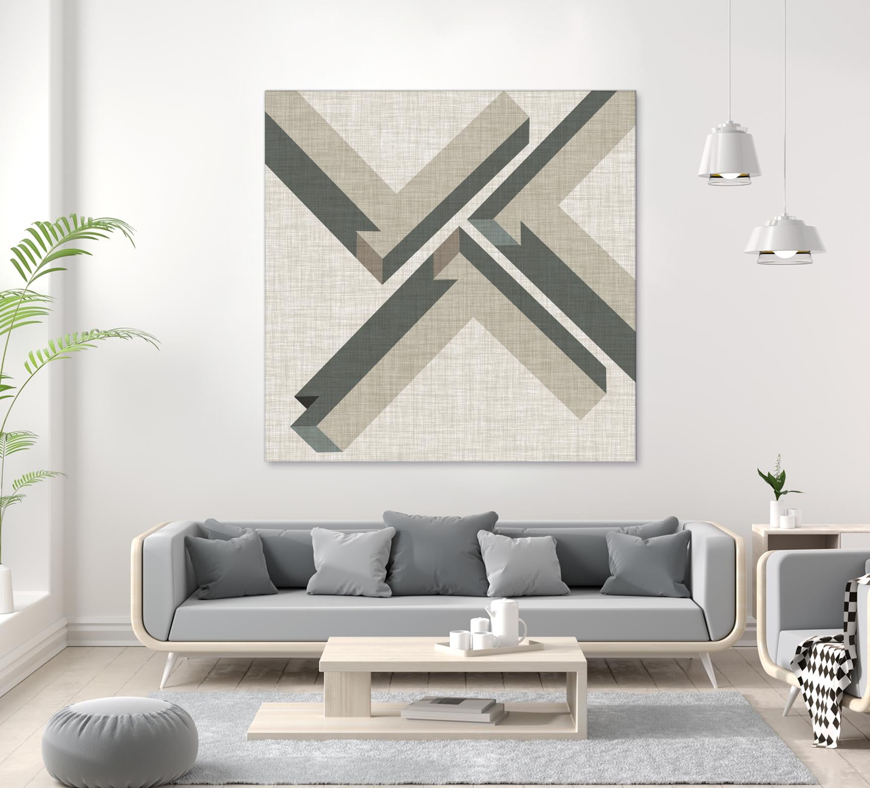 Geometric Perspective IV by June Erica Vess on GIANT ART - green abstract