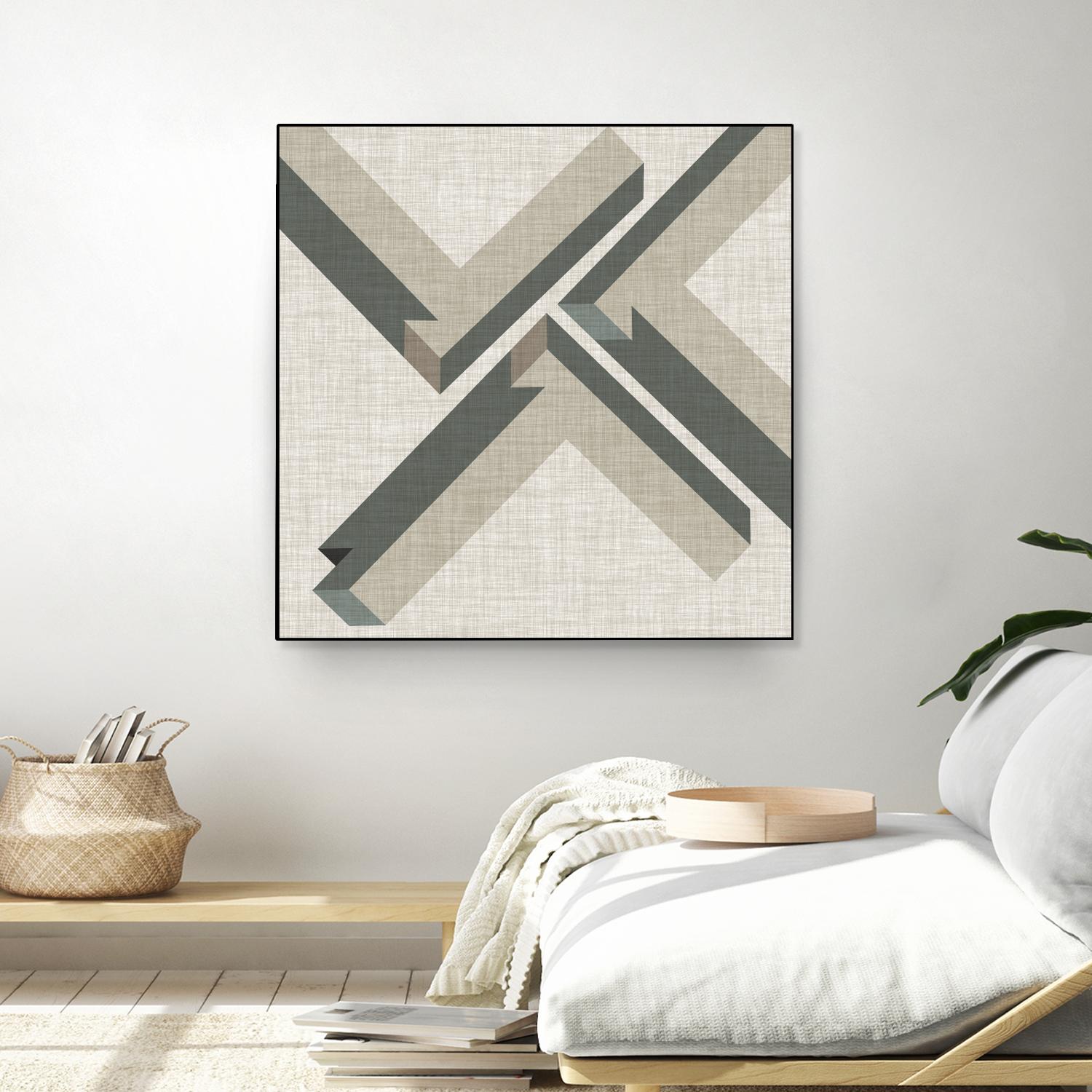 Geometric Perspective IV by June Erica Vess on GIANT ART - green abstract