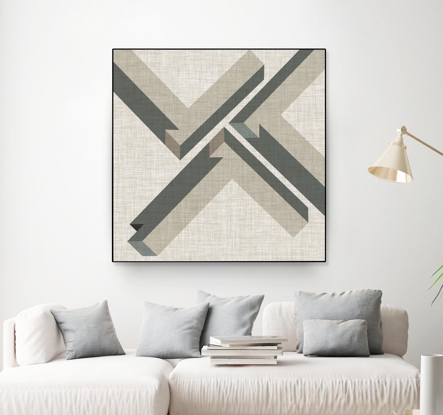 Geometric Perspective IV by June Erica Vess on GIANT ART - green abstract