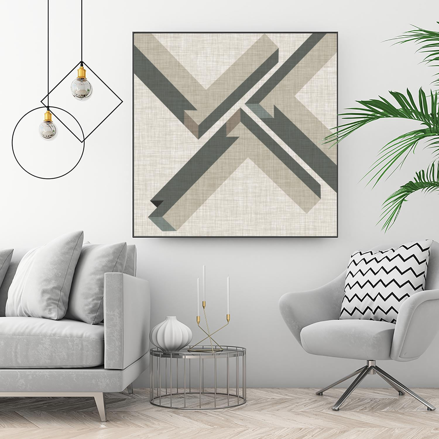 Geometric Perspective IV by June Erica Vess on GIANT ART - green abstract