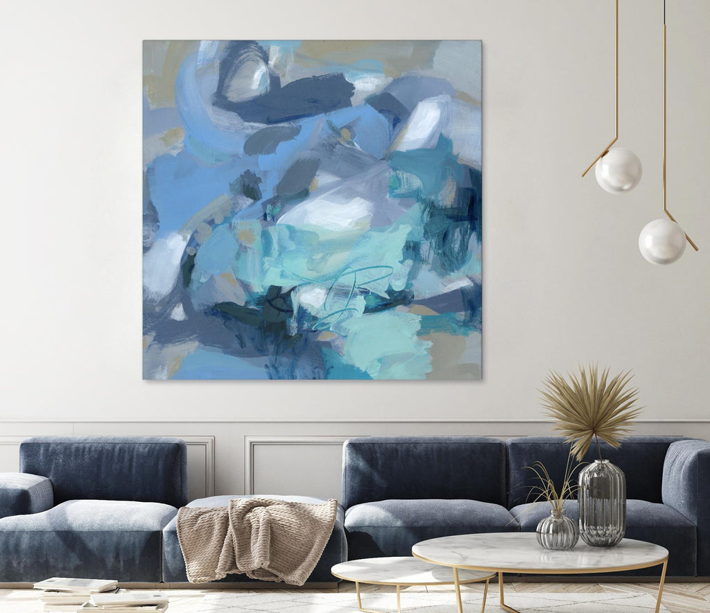 Abstract Blues I by Christina Long on GIANT ART - blue abstract