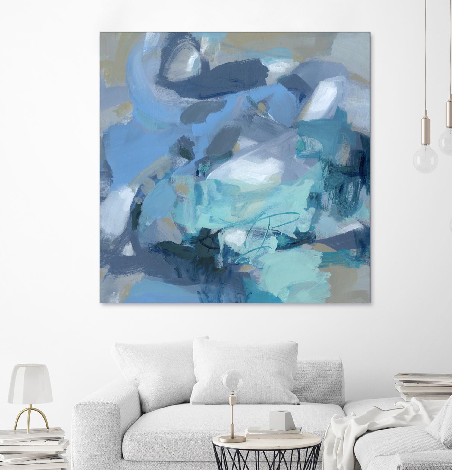 Abstract Blues I by Christina Long on GIANT ART - blue abstract