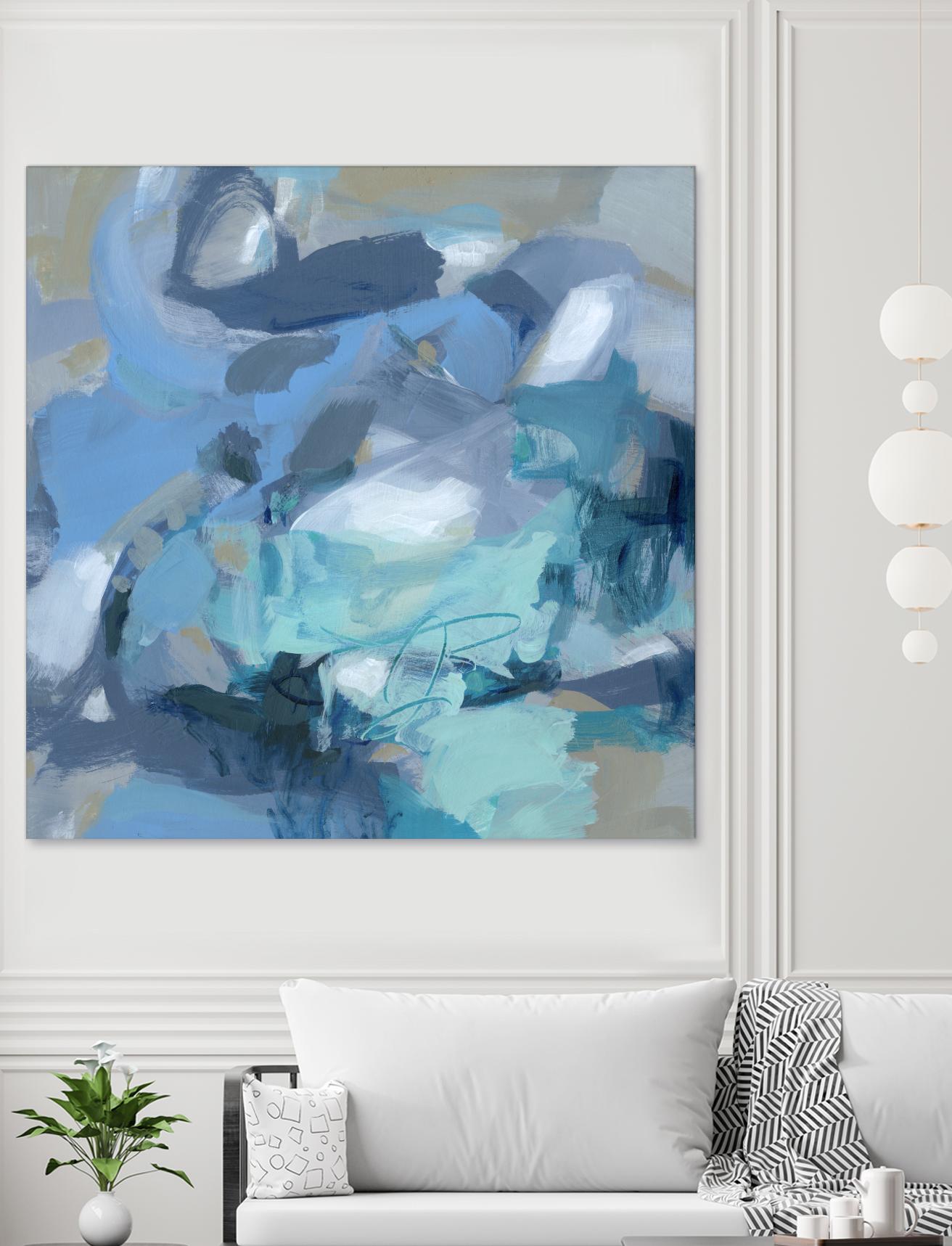 Abstract Blues I by Christina Long on GIANT ART - blue abstract