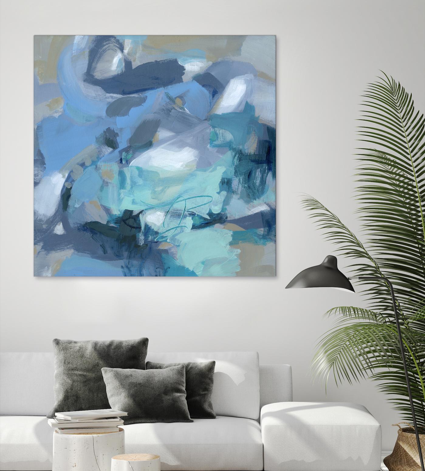 Abstract Blues I by Christina Long on GIANT ART - blue abstract