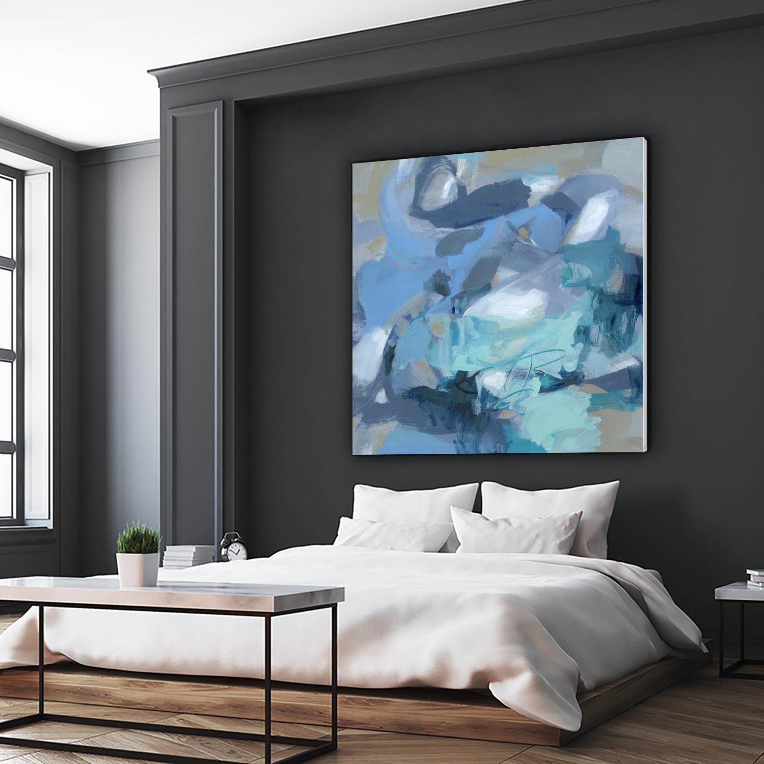 Abstract Blues I by Christina Long on GIANT ART - blue abstract