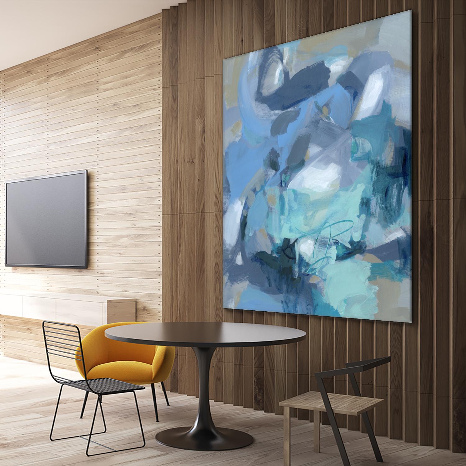 Abstract Blues I by Christina Long on GIANT ART - blue abstract