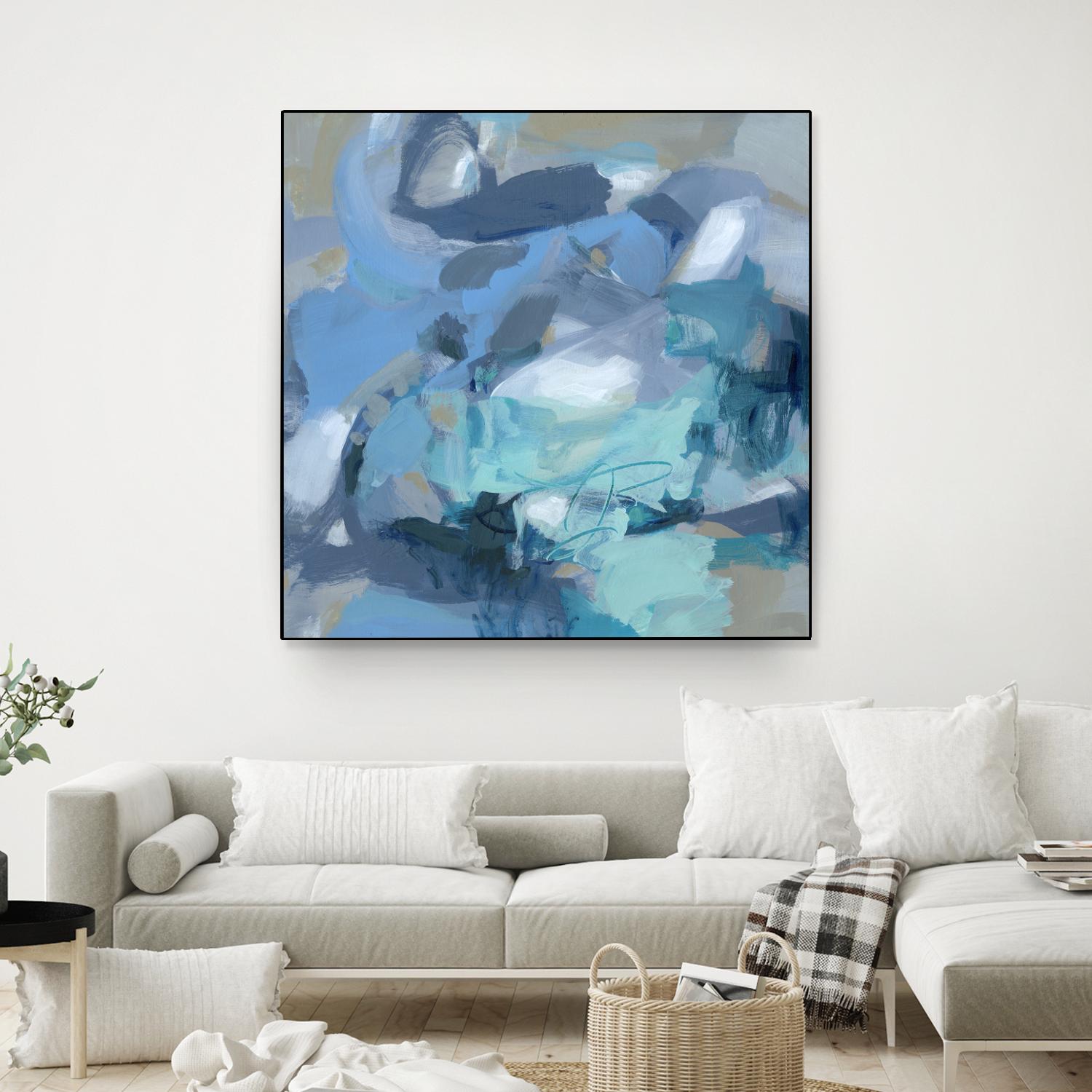 Abstract Blues I by Christina Long on GIANT ART - blue abstract