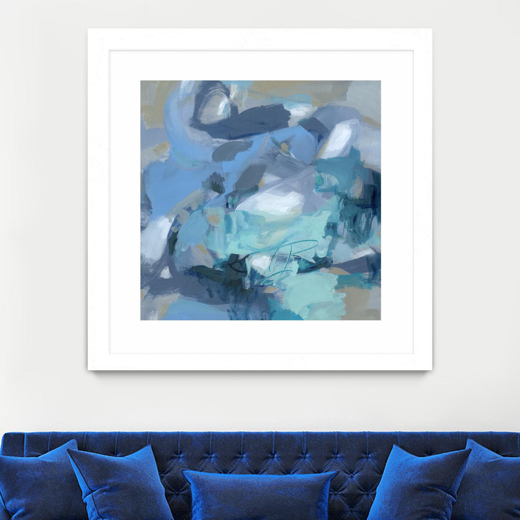 Abstract Blues I par Christina Long sur GIANT ART - bleu abstrait