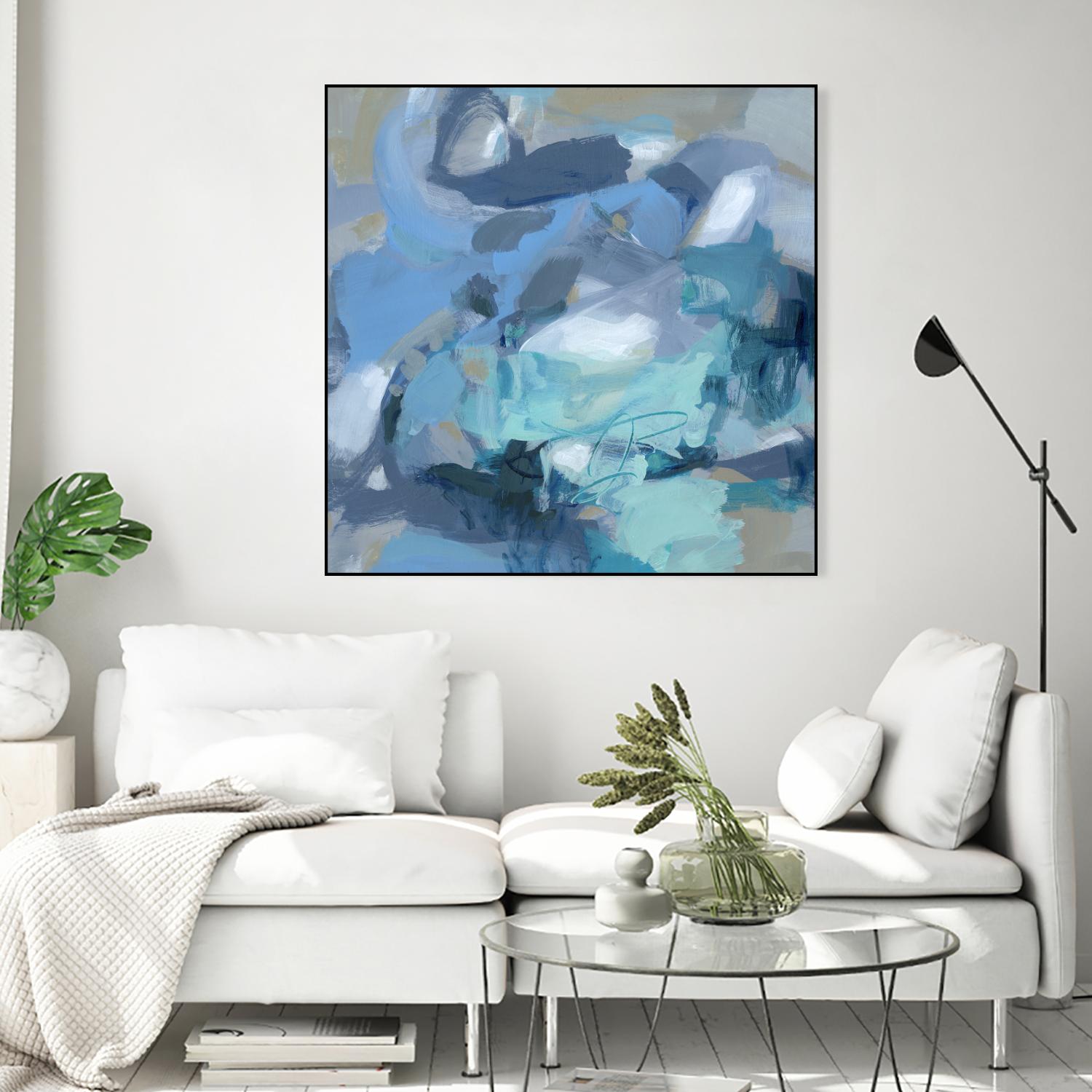 Abstract Blues I by Christina Long on GIANT ART - blue abstract