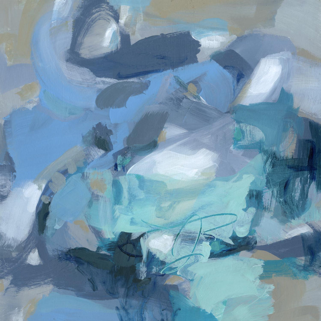 Abstract Blues I par Christina Long sur GIANT ART - bleu abstrait