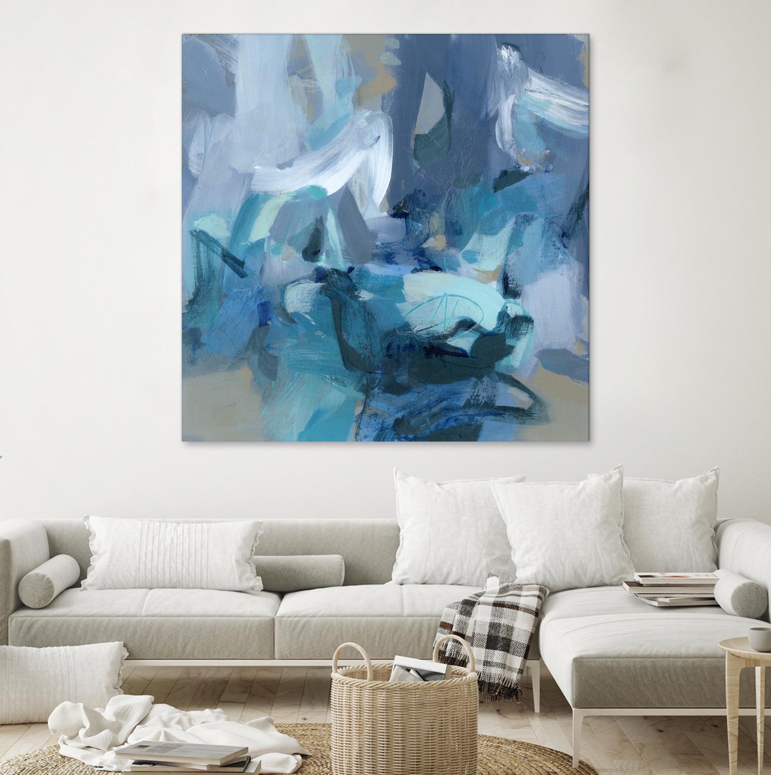 Abstract Blues II by Christina Long on GIANT ART - blue abstract