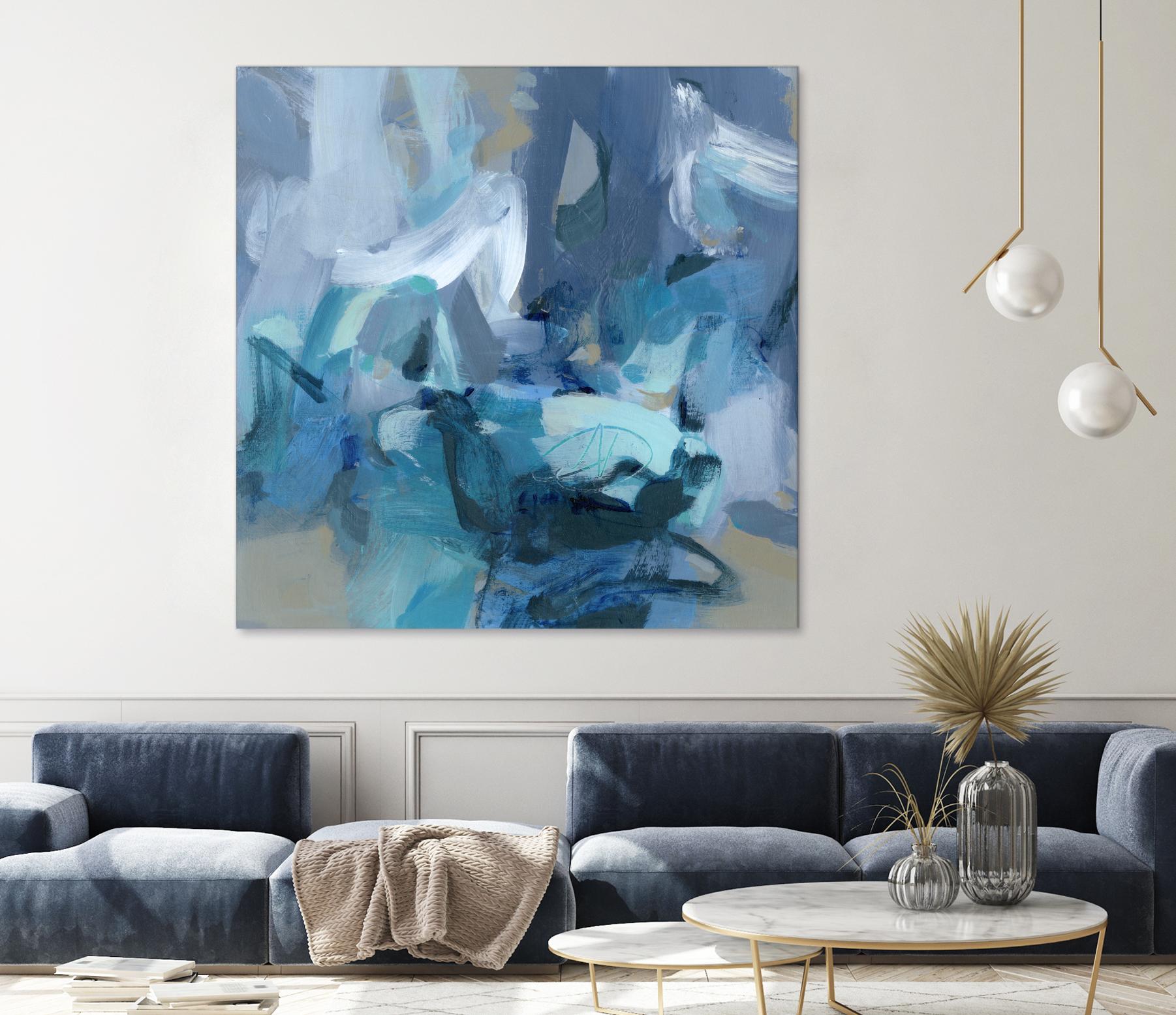 Abstract Blues II by Christina Long on GIANT ART - blue abstract