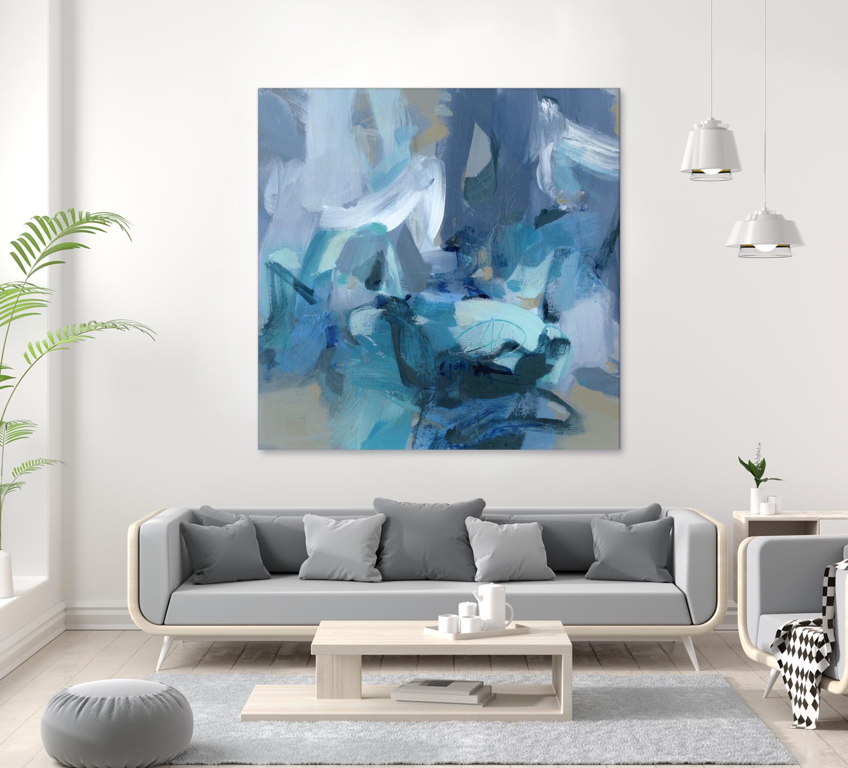 Abstract Blues II by Christina Long on GIANT ART - blue abstract