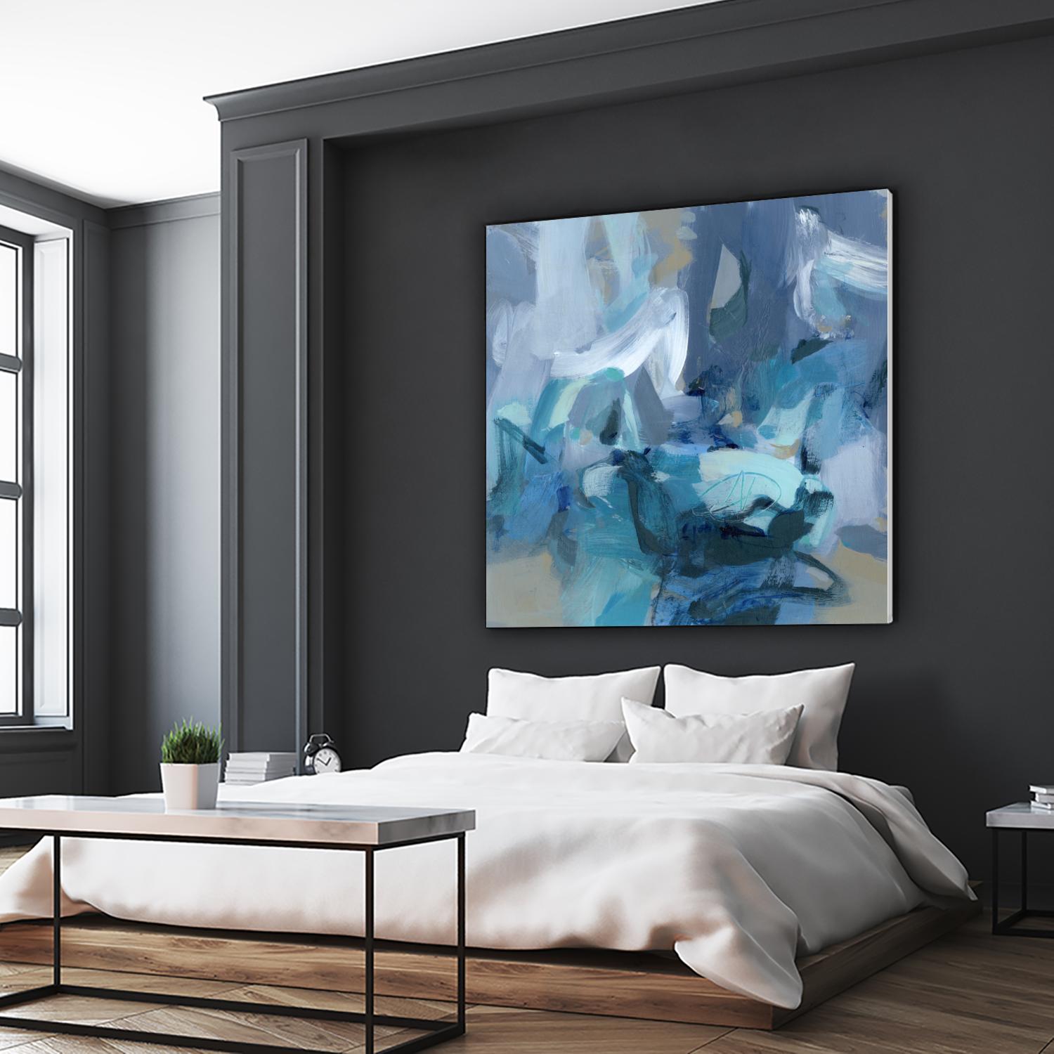 Abstract Blues II by Christina Long on GIANT ART - blue abstract