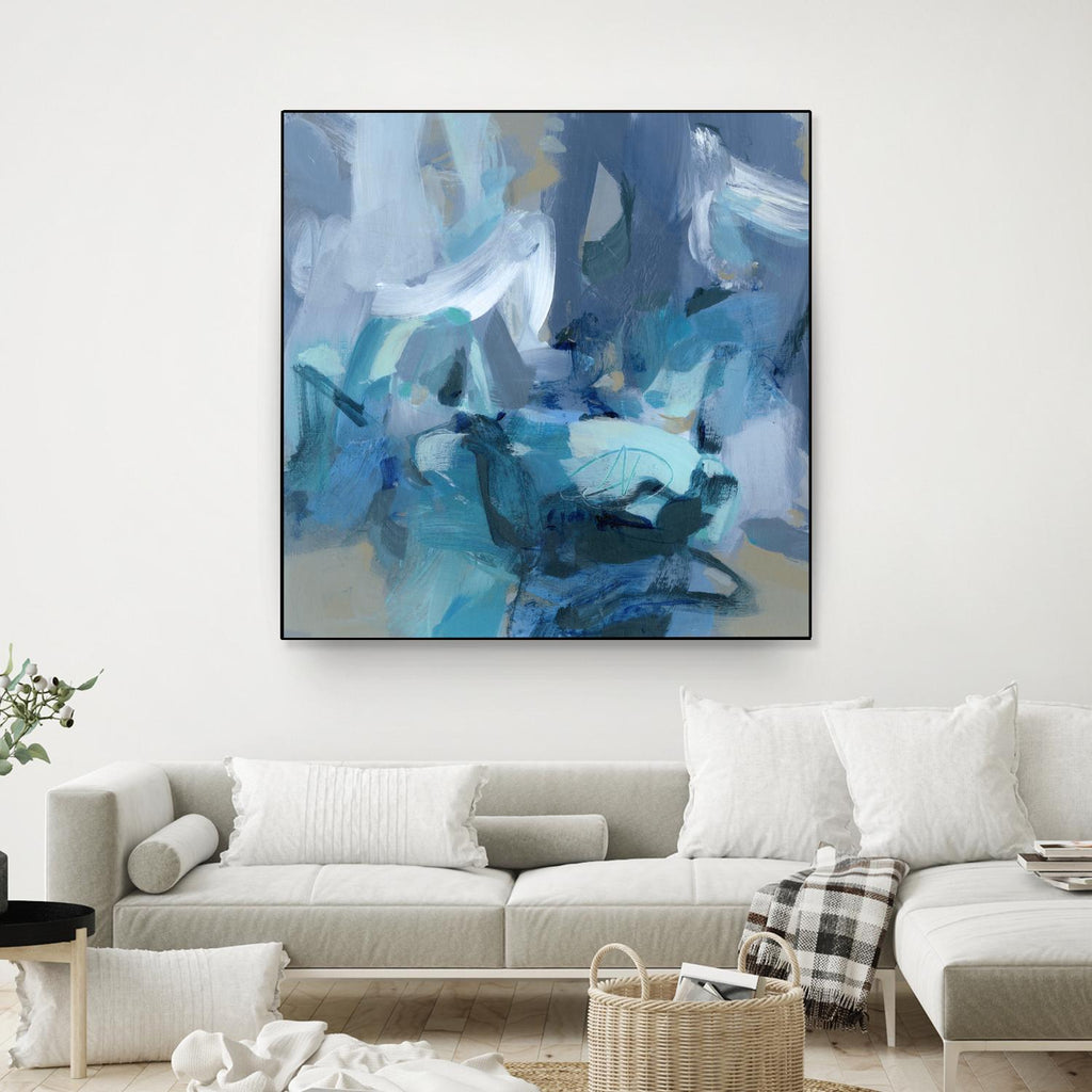Abstract Blues II by Christina Long on GIANT ART - blue abstract