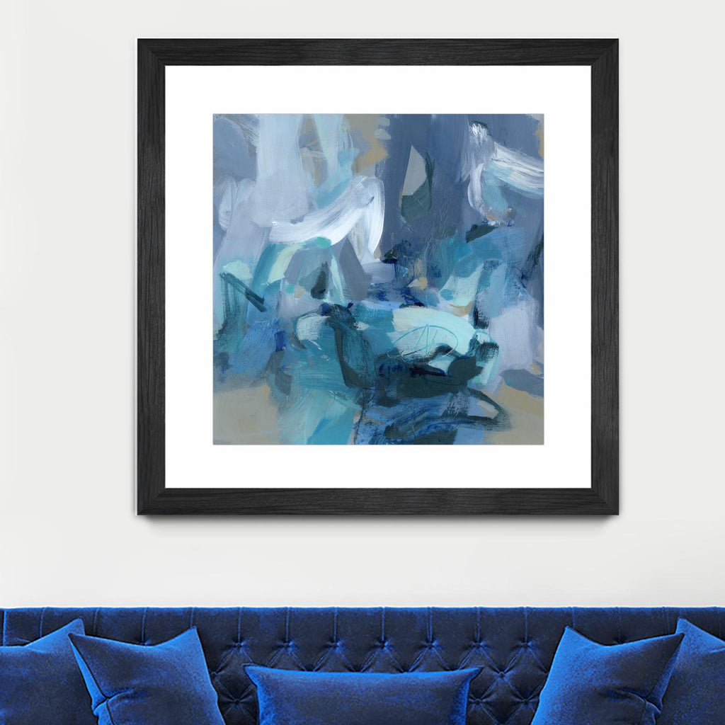 Abstract Blues II par Christina Long sur GIANT ART - bleu abstrait