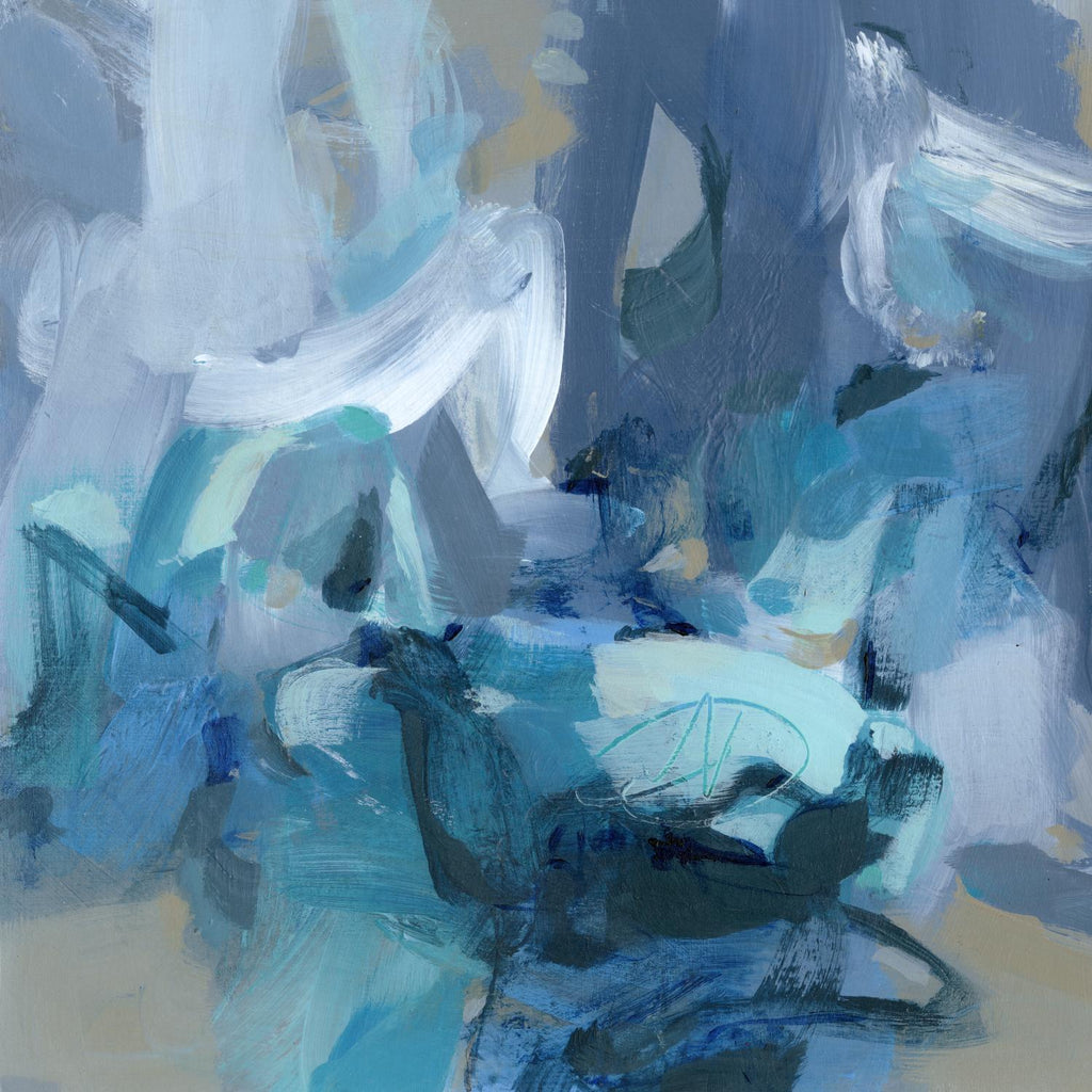 Abstract Blues II by Christina Long on GIANT ART - blue abstract