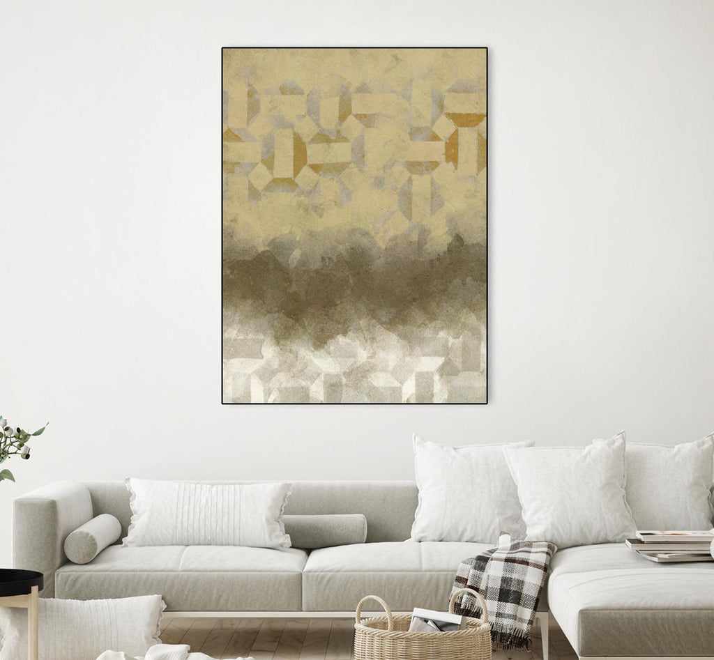 Shifting Earth II by Alonzo Saunders on GIANT ART - yellow abstract