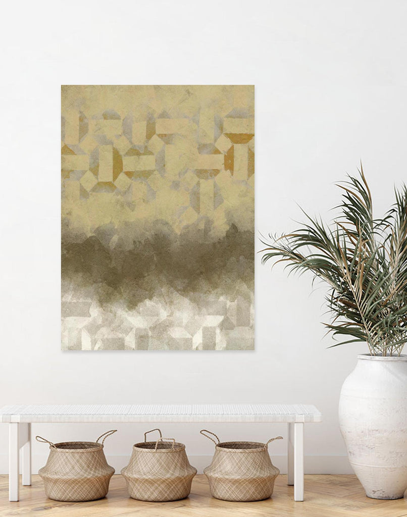Shifting Earth II by Alonzo Saunders on GIANT ART - yellow abstract