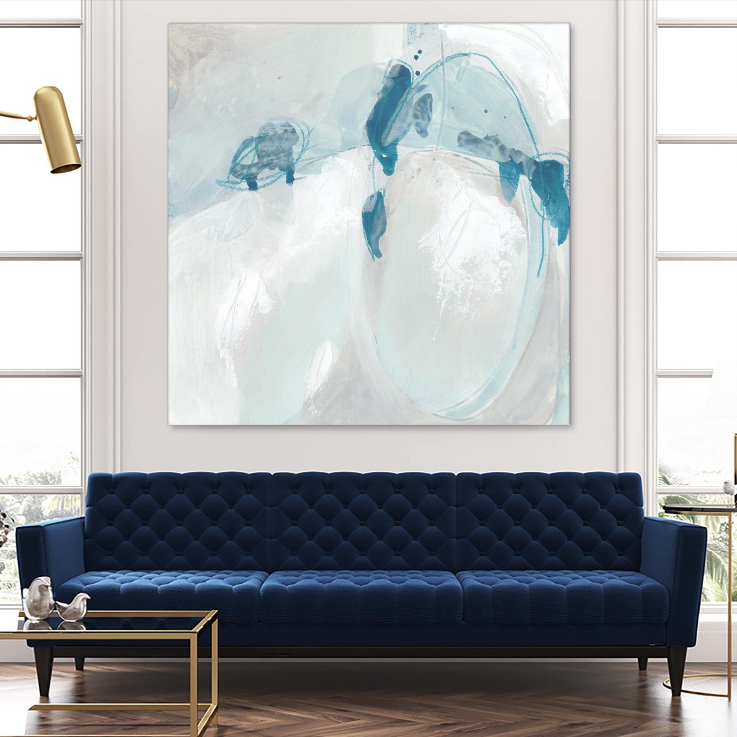 Trace Echo II by June Erica Vess on GIANT ART - blue abstract