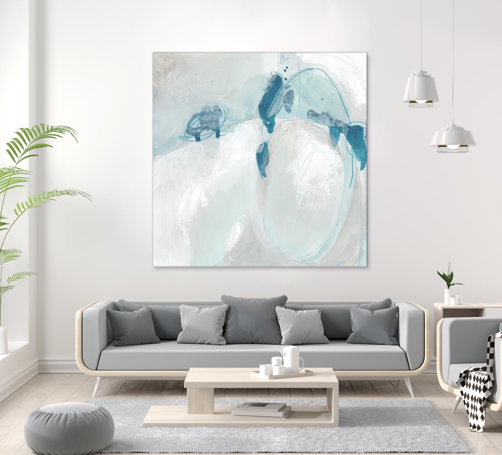 Trace Echo II by June Erica Vess on GIANT ART - blue abstract