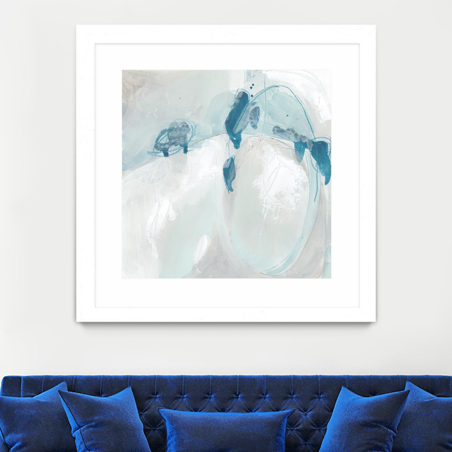 Trace Echo II by June Erica Vess on GIANT ART - blue abstract