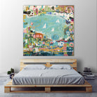 Abstract Marina IV by Karen Fields on GIANT ART - blue abstract