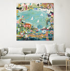 Abstract Marina IV by Karen Fields on GIANT ART - blue abstract