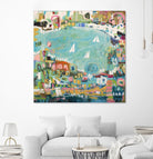 Abstract Marina IV by Karen Fields on GIANT ART - blue abstract