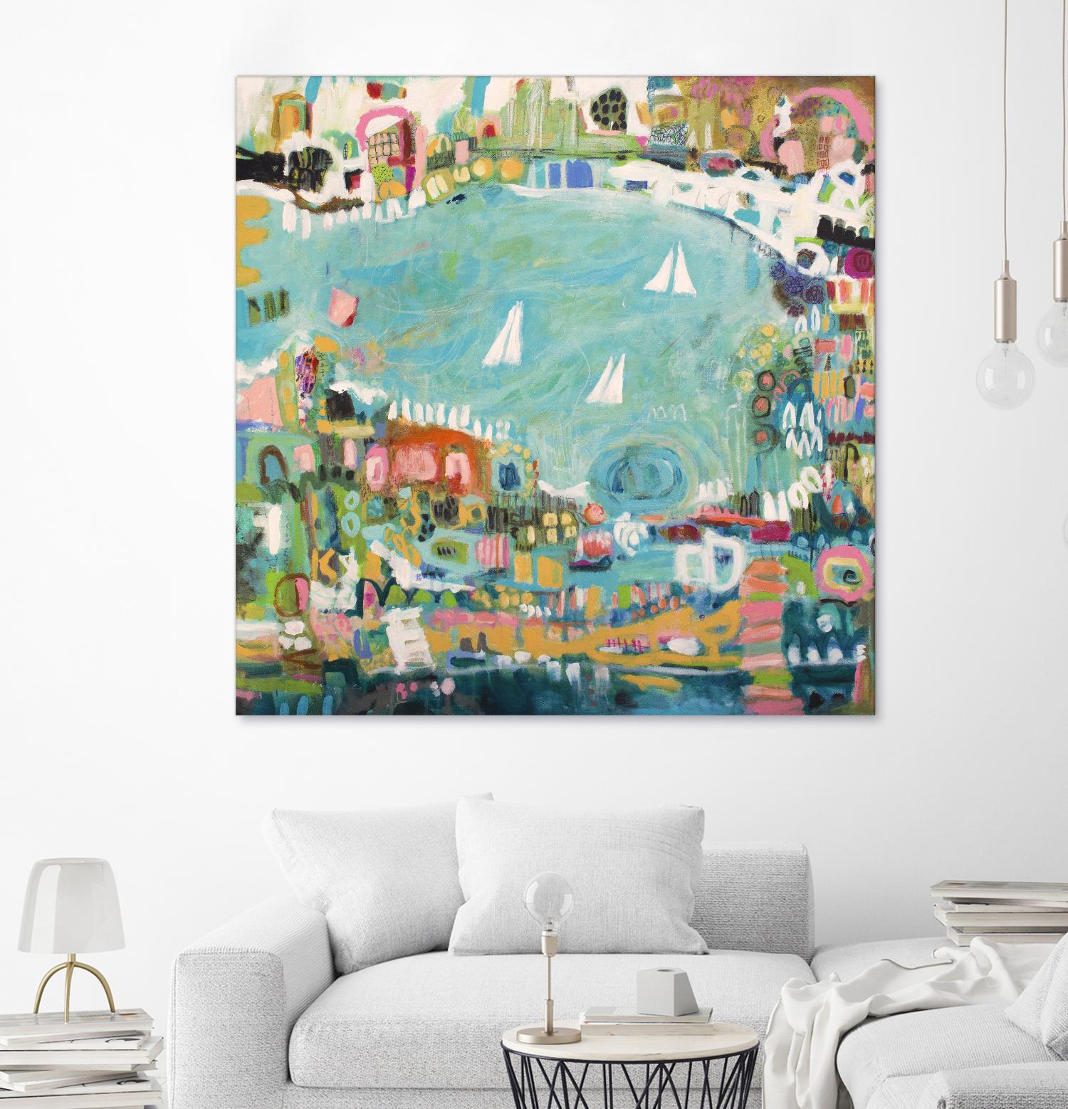 Abstract Marina IV by Karen Fields on GIANT ART - blue abstract