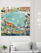 Abstract Marina IV by Karen Fields on GIANT ART - blue abstract