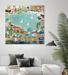 Abstract Marina IV by Karen Fields on GIANT ART - blue abstract