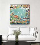 Abstract Marina IV by Karen Fields on GIANT ART - blue abstract