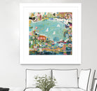 Abstract Marina IV by Karen Fields on GIANT ART - blue abstract